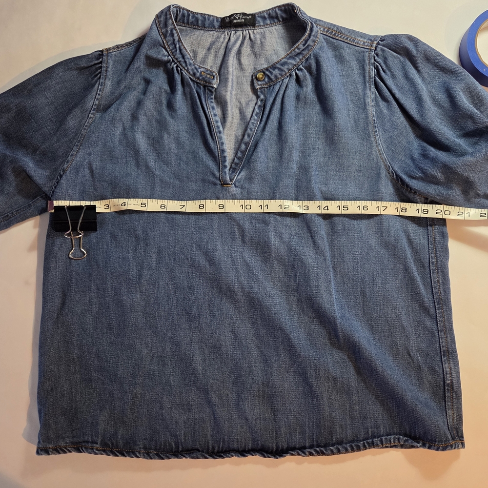Velvet Heart Denim Blue Blouse - Picture 8 of 10